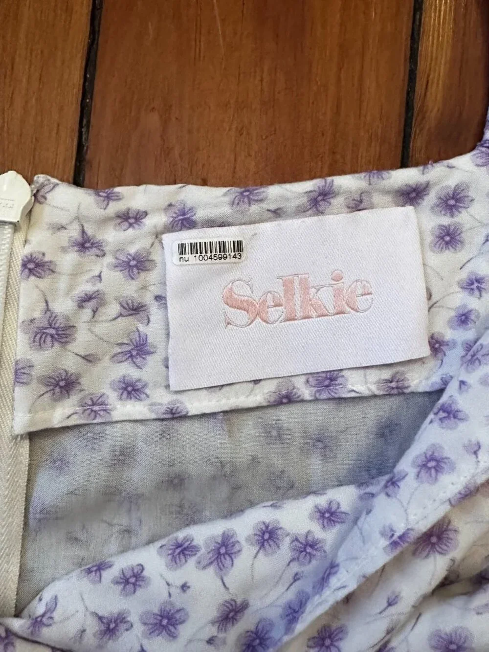 Selkie The Puff Dress in Purple Ditsy Floral - Picture 5 of 7